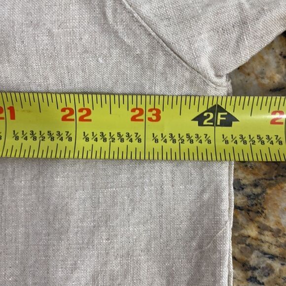 Spencer Tyler Beige Linen Long Sleeve Button Down Shirt size XL - Picture 7 of 8